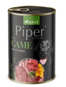 Piper Adult – Hrana umeda cu carne de vanat si dovleac pentru caini adulti, 400g