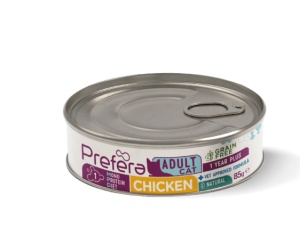 Prefera MPD Adult - Hrana umeda cu pui pentru pisici adulte, 85gr