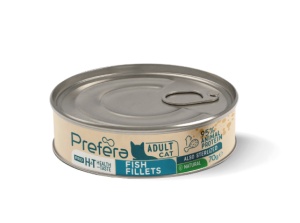 Prefera Pro H&T Adult- Hrana complementara tip fileuri de peste pentru pisici adulte, 70 gr