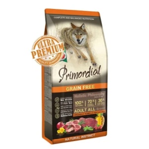 Primordial Grain Free Holistic Dog Adult All Breed cu Mistret si Miel - Hrana uscata completa ultra premium fara cereale destinata cainilor adulti din toate taliile