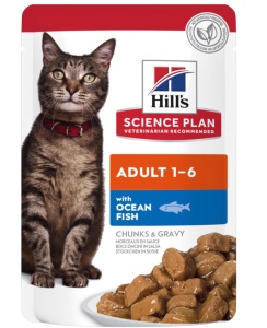 SP FELINE ADULT OCEAN FISH - Hill's Science Plan Adult Pliculet pentru pisici cu peste oceanic (4%)