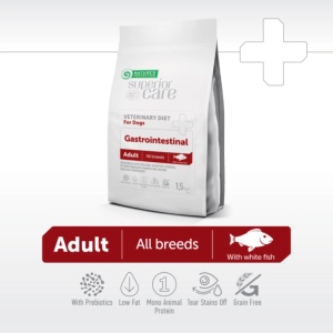 Superior Care Veterinary Diet Gastrointestinal Adult All Breeds cu Peste Alb - Hrana uscata dietetica super premium destinata cainilor adulti cu sensibilitate digestiva - Img 2