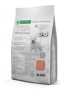 Superior Care White Dogs Small&Mini Breeds Adult Grain Free cu Somon - Hrana uscata completa super premium pentru cainii adulti de talie mica (1–10 kg) cu blana alba - Img 2