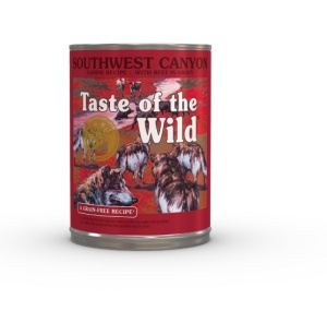 Taste of the Wild Southwest Canyon - Hrana umeda completa cu vita si mistret, 390g