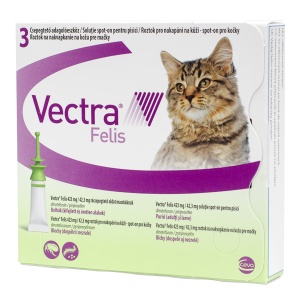 Vectra Felis 0.6-10 kg pentru pisici – Pipete antiparazitare externe pentru purici, 3 pipete