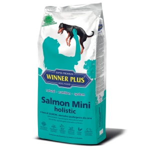 Winner Plus Somon Mini Holistic - Hrana completa fara cereale, cu carne de somon, pentru caini adulti de talie mica, 2 kg