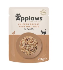 Applaws Cat Adult – Piept de Pui cu Orez Salbatic, hrana umeda completa, 70g