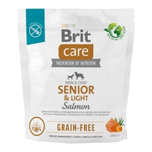 Brit Care GF Dog Senior & Light - Hrana uscata fara cereale cu somon si cartofi pentru caini seniori (7ani +)