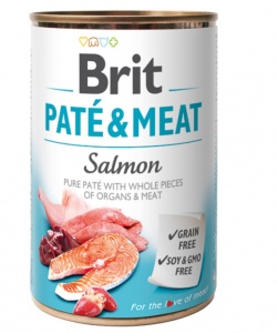 Brit Pate and Meat Salmon - Hrana umeda pentru caini cu somon