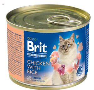 Brit Premium By Nature Cat Chicken With Rice - Hrana completa sub forma de pate fin cu pui si orez