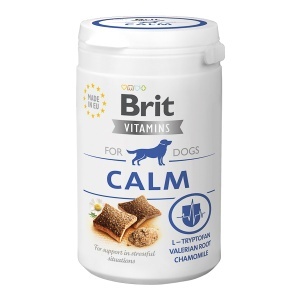 Brit Vitamins Calm – Vitamine pentru reducerea stresului si sustinerea echilibrului emotional la caini si pisici, 150 g