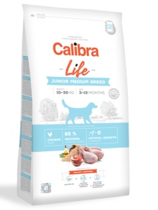 Calibra Dog Life Junior Medium Breed Chicken - Hrana uscata cu pui pentru caini juniori de talie medie