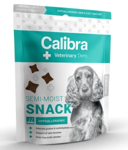 Calibra VD Dog Semi-Moist Snack Hypoallergenic - Gustare functionala semiumeda pentru caini adulti cu sensibilitate cutanata, 120 g
