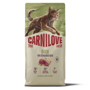 Carnilove True Fresh Cat Dry Duck Sterilised Adult All Breeds – Hrana uscata pentru pisici adulte sterilizate, cu rata