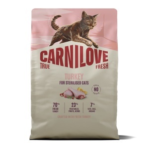 Carnilove True Fresh Cat Dry Turkey Sterilised Adult All Breeds – Hrana uscata pentru pisici adulte sterilizate, cu curcan - Img 2