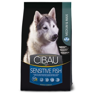 Cibau Sensitive Fish Medium/Maxi 12kg– Hrana uscata completa pentru caini adulti de talie medie si mare cu digestie sensibila