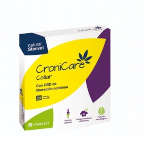 CroniCare Collar – colier cu eliberare continua pe baza de CBD si mentol pentru caini si pisici