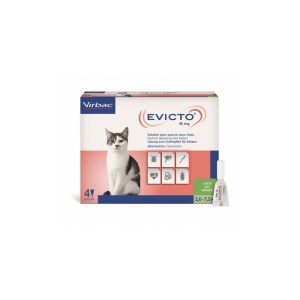 Evicto 45 mg - Antiparazitar extern si intern pentru pisici (2.6-7.5 kg) 4 Pipete