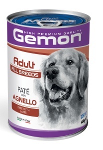 GEMON Dog Pate Adult Lamb - Hrana umeda completa cu miel pentru caini adulti, 400 g