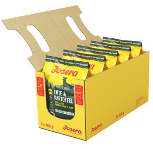 Josera Duck & Potato - Hrana uscata pentru caini adulti sensibili, 5 Pachete x 900 g