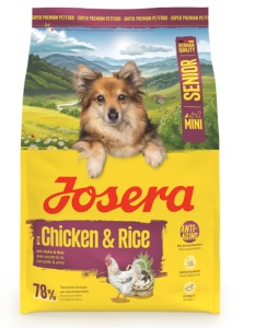 Josera Mini Senior Chicken & Rice - Hrana uscata fara gluten pentru caini seniori de talie mica