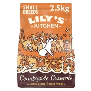 Lily’s Kitchen Chicken & Duck Countryside Casserole– Hrana uscata fara cereale cu pui pentru caini adulti de talie mica, 2.5 kg