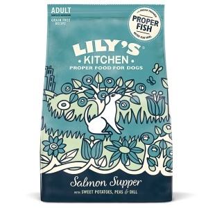 Lily’s Kitchen Dog Adult Salmon Supper – Hrană uscată cu somon fără cereale