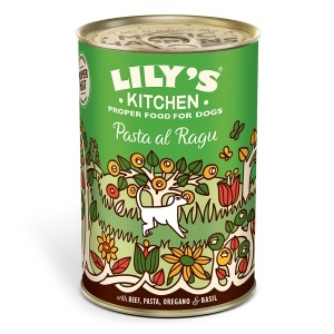 Lily's Kitchen For Dogs Pasta Al Ragu – Hrana umeda completa cu vita pentru caini adulti, 400 g