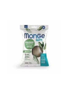 Monge Gift Dental Sticks Mini Salmon Sage 120gr - Hrana complementara cu somon fara cereale pentru Caini Adultii de Talie Mica
