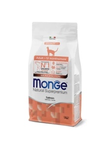 Monge Super Premium Adult Salmon Monoprotein - Hrana uscata completa cu somon pentru pisici adulte