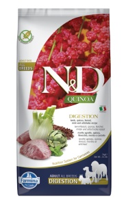 N&D Quinoa Digestion – Hrana uscata cu miel pentru caini adulti cu sensibilitate digestiva, 7kg - Img 1