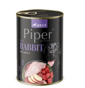 Piper – Hrana umeda cu iepure si mar pentru caini adulti