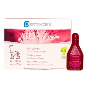 Refill Dermoscent ATOP 7 Spot-On – Sampon calmant si hidratant pentru pielea sensibila sau cu tendinta atopica, pentru caini de talie mica(0-10kg) si pisici, 4 pipete