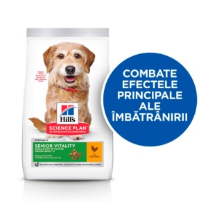SP CANINE SENIOR VITALITY S&M CHK 1.5 KG - Hrana uscata cu pui si orez pentru caini seniori de talie mica si medie - Img 2