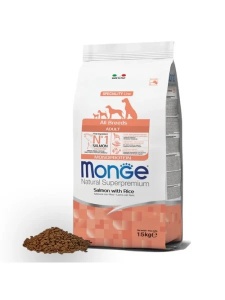 15kg Monge Super Premium Adult cu Somon si Orez – Hrana uscata completa pentru caini adulti