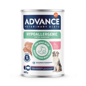Advance Veterinary Diets Dog Hypoallergenic Porc- Hrana umeda cu porc pentru intolerante alimentare
