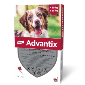 Advantix - Antiparazitar extern pentru caini de talie medie (10-25kg) 1 Pipeta