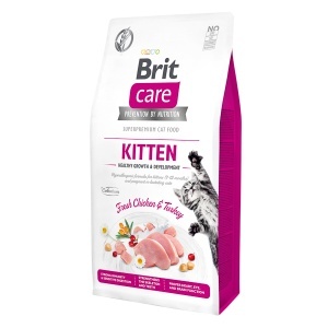 Brit Care GF Cat Kitten Healthy Growth and Development - Hrana uscata cu curcan si pui pentru pui de pisica si femele gestante/lactatante - Img 2