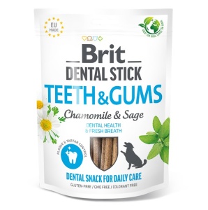 Brit Dental Sticks cu musetel si salvie pentru dinti si gingii, 7 Buc
