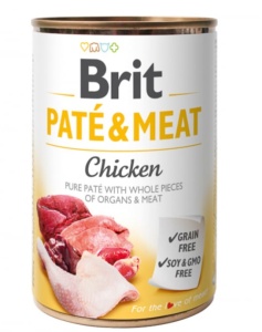 Brit Pate and Meat Chicken - Hrana umeda pentru caini cu pui