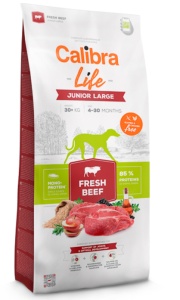 Calibra Dog Life Junior Large Fresh Beef - Hrana uscata pentru caini juniori de talie mare