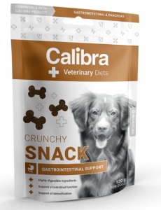 Calibra VD Dog Crunchy Snack Gastrointestinal Support - Gustare functionala pentru caini adulti cu sensibilitate gastrointestinala, 120 g