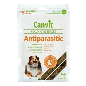 Canvit Health Care Snack Anti-Parasitic – gustare functionala pentru sustinerea microflorei intestinale pentru caini, 200 g