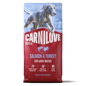 Carnilove Active Dog Dry Salmon & Turkey Adult Large Breeds - Hrana uscata pentru caini adulti de talie mare, cu somon si curcan