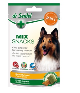 Dr Seidel Snack Mix – Gustari multifunctionale cu Yucca, Clorofila, Coada-calului si Zinc pentru caini