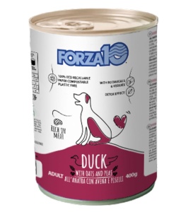 FORZA10 ALL DAY DUCK AND PEAS CV – Hrana umeda completa pentru caini adulti, cu rata si mazare, 400g