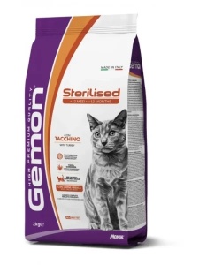 Gemon Sterilised Turkey 2kg - Hrana uscata completa cu curcan pentru pisici sterilizate