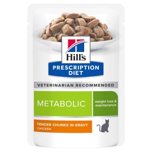 Hill's PD Metabolic - Hrana umeda cu pui 12 Plicuri x 85g