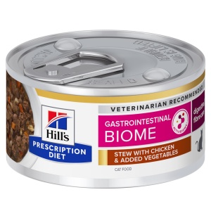 Hill's Prescription Diet Gastrointestinal Biome - Hrana umeda cu pui si legume pentru digestie sensibila 82g