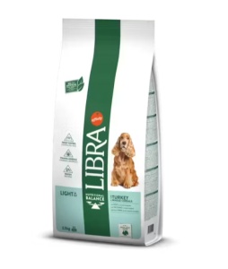 Libra Dog Adult Light – Hrana uscata cu curcan pentru caini adulti pentru controlul greutatii, 12 kg